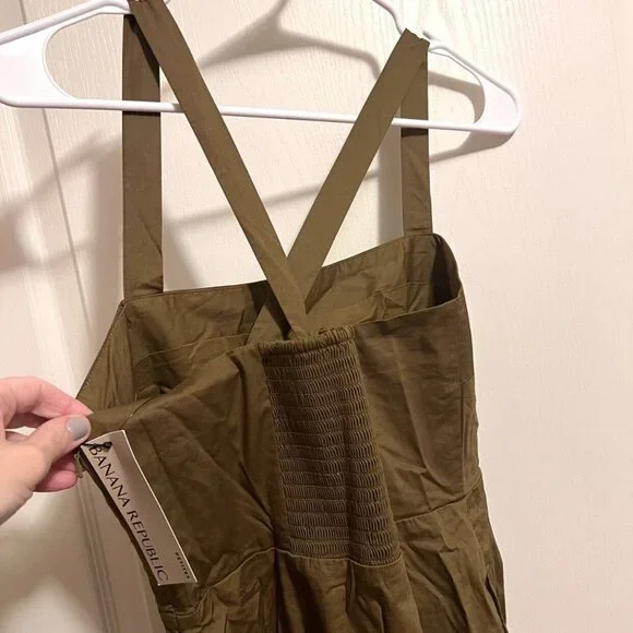 🆕NWT Banana Republic Petite Poplin Tiered Maxi Dress - Picture 6 of 10